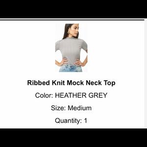 Forever 21 ribbed mock neck top
